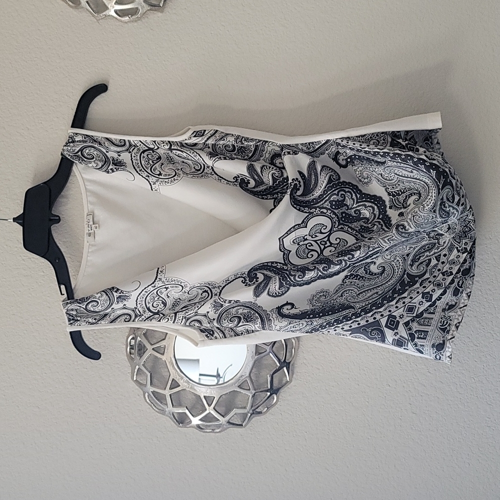 Etro Black and White Paisley Blouse